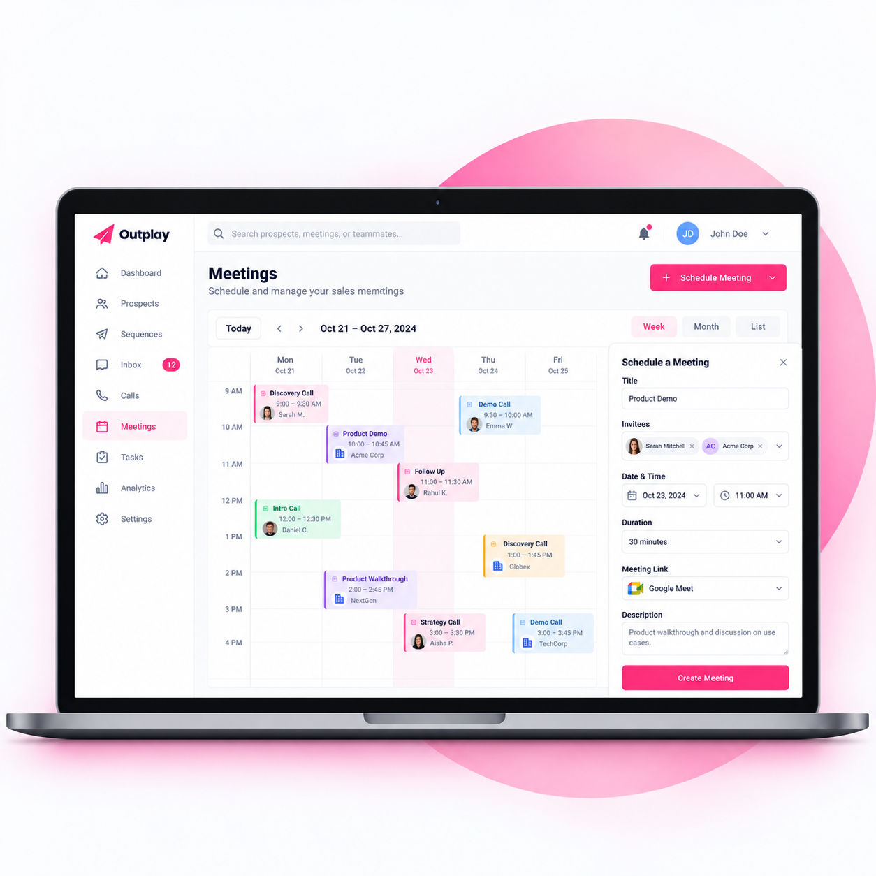 Outplay Meeting Scheduler